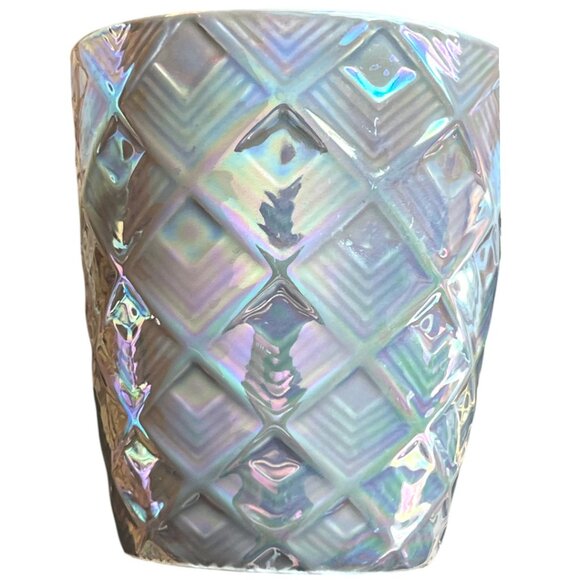 Iridescent Mugs with Oversized Metallic Handles Shimmering White, Silver, Gold - Picture 7 of 13